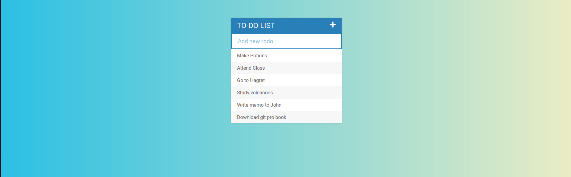 A white tabbed list in front of a bluish background